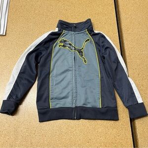 Puma Gray and Black Track Jacket Kids size 3T